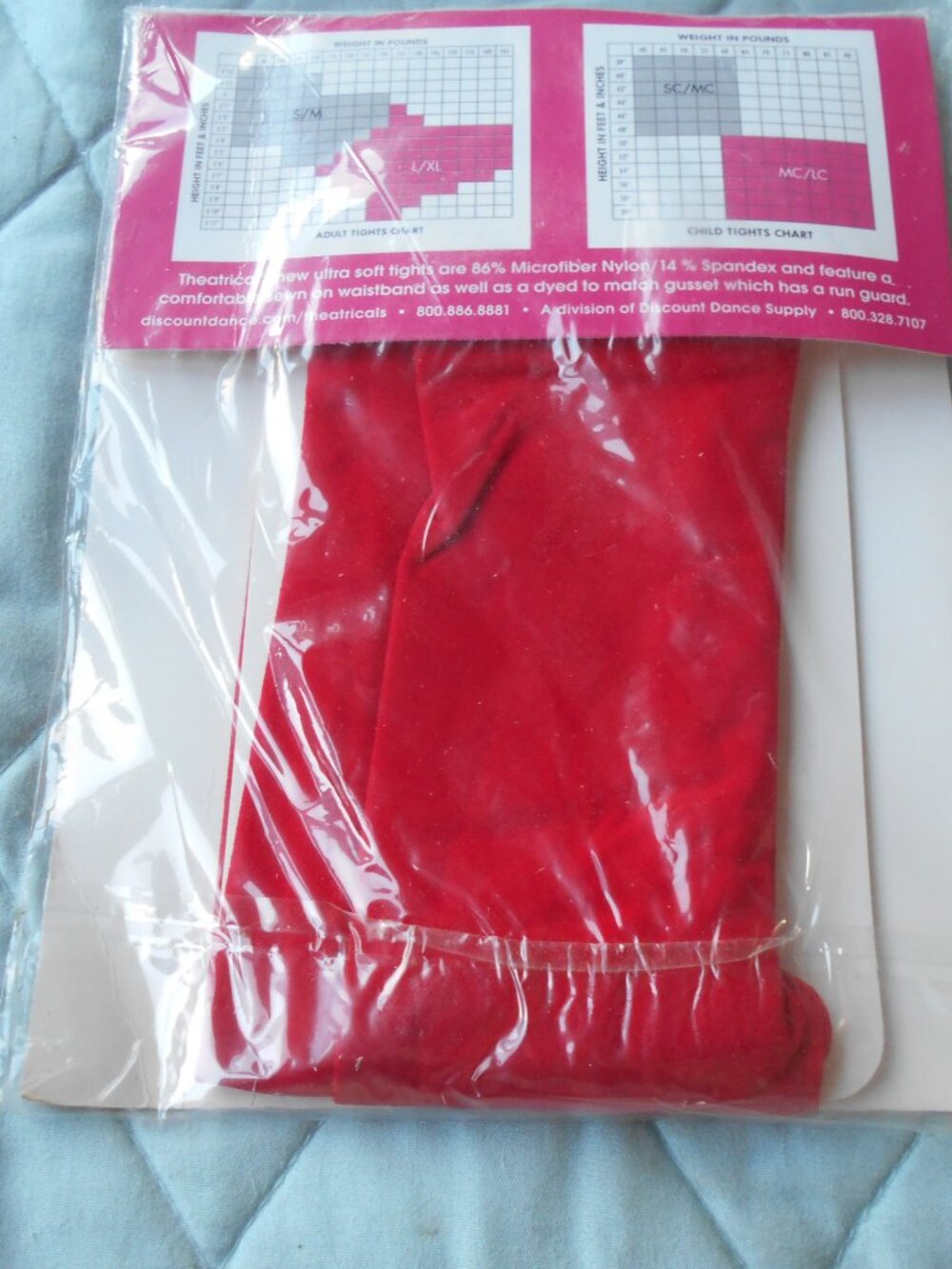 Red Footed Tights- Adult - NWT